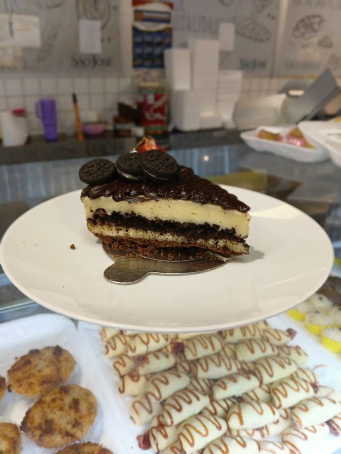 Fatia de bolo de Oreo