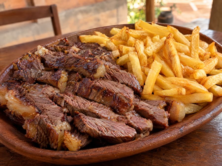Carne de sol com fritas